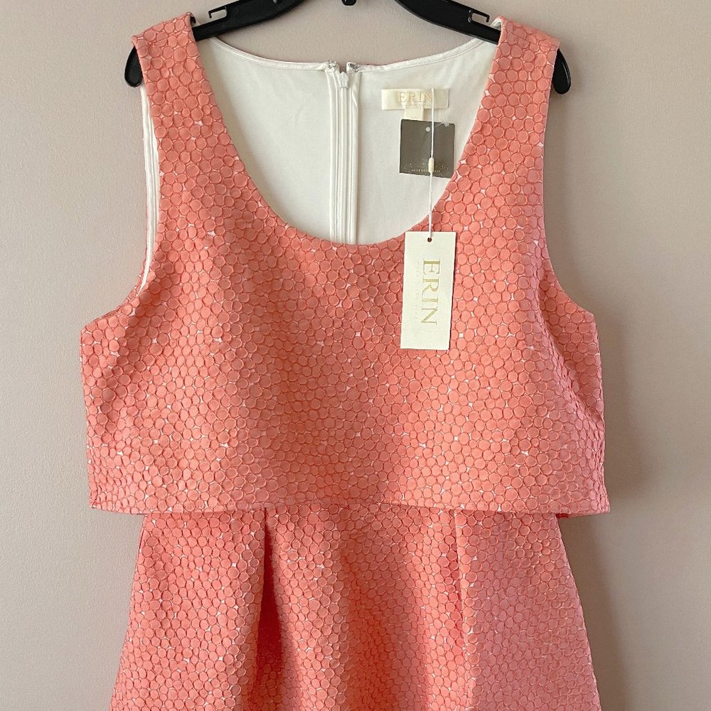 Anthropologie Mandarine Dress By Erin Fetherston Size 10 Layered Top Pockets NWT